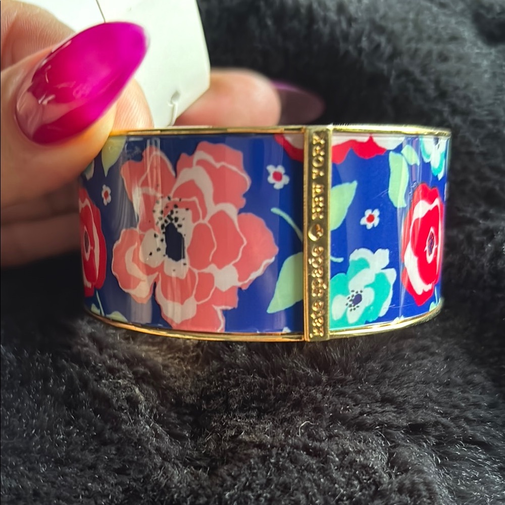 kate spade Blue and Pink Floral Cuff Bracelet